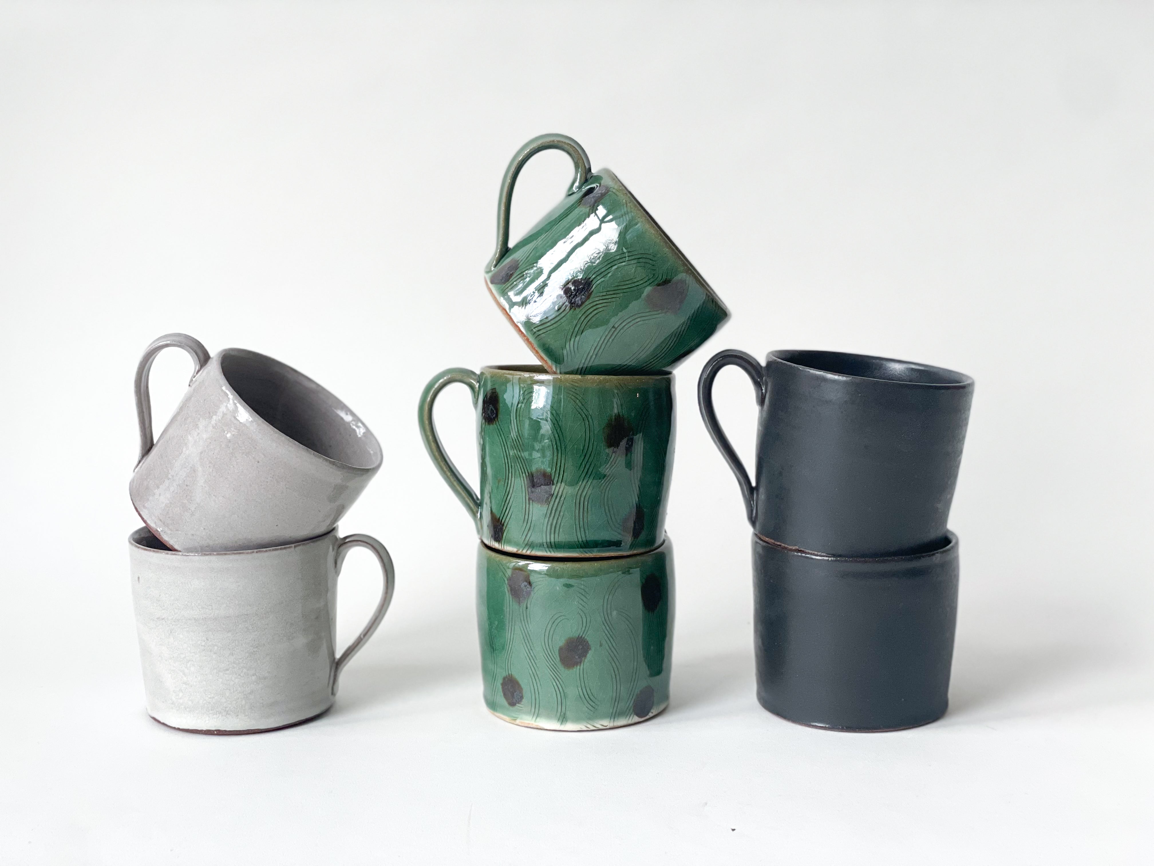 Stoneware mug green