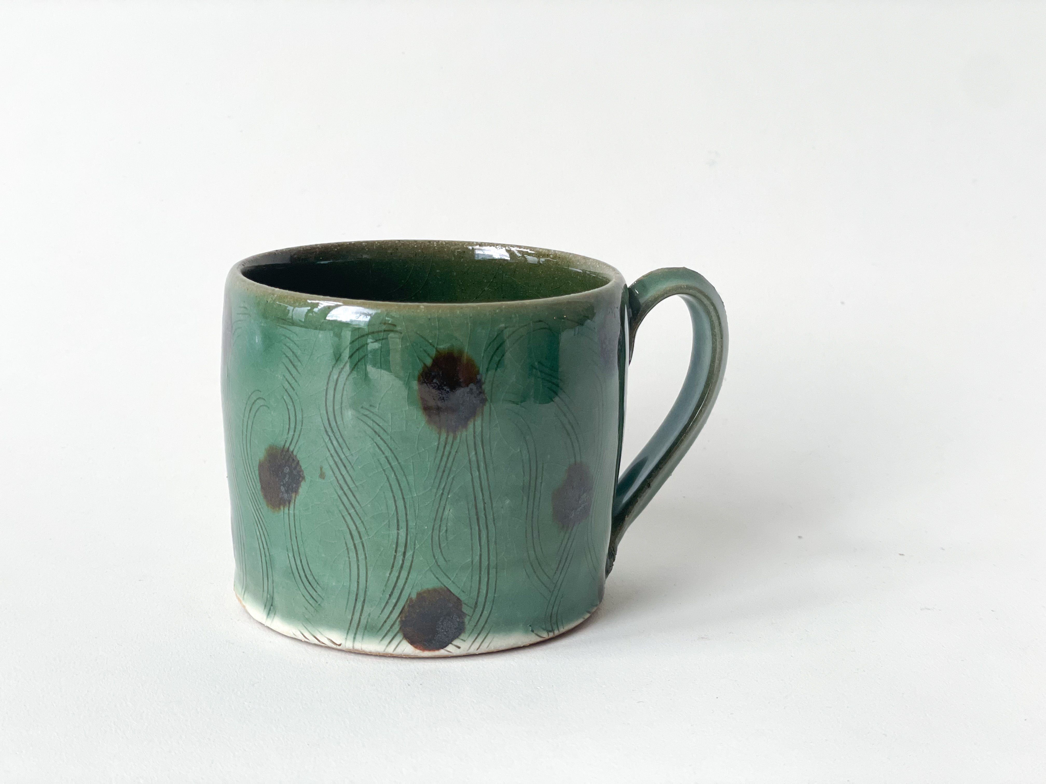 Stoneware mug green