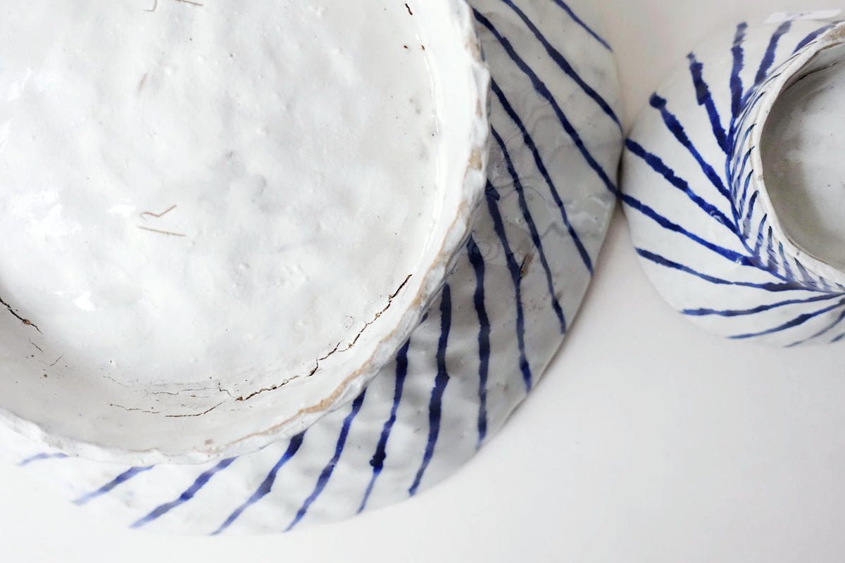 Diagnonal bowl large B - samples and seconds – Reiko Yamamoto Studio