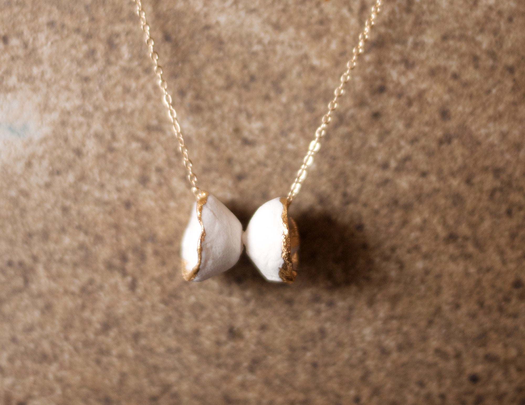 Necklace Hana pair white