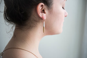 Quill earrings white
