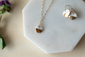 Necklace White Disc Chain