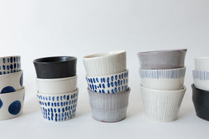 Porcelain cup classic blue