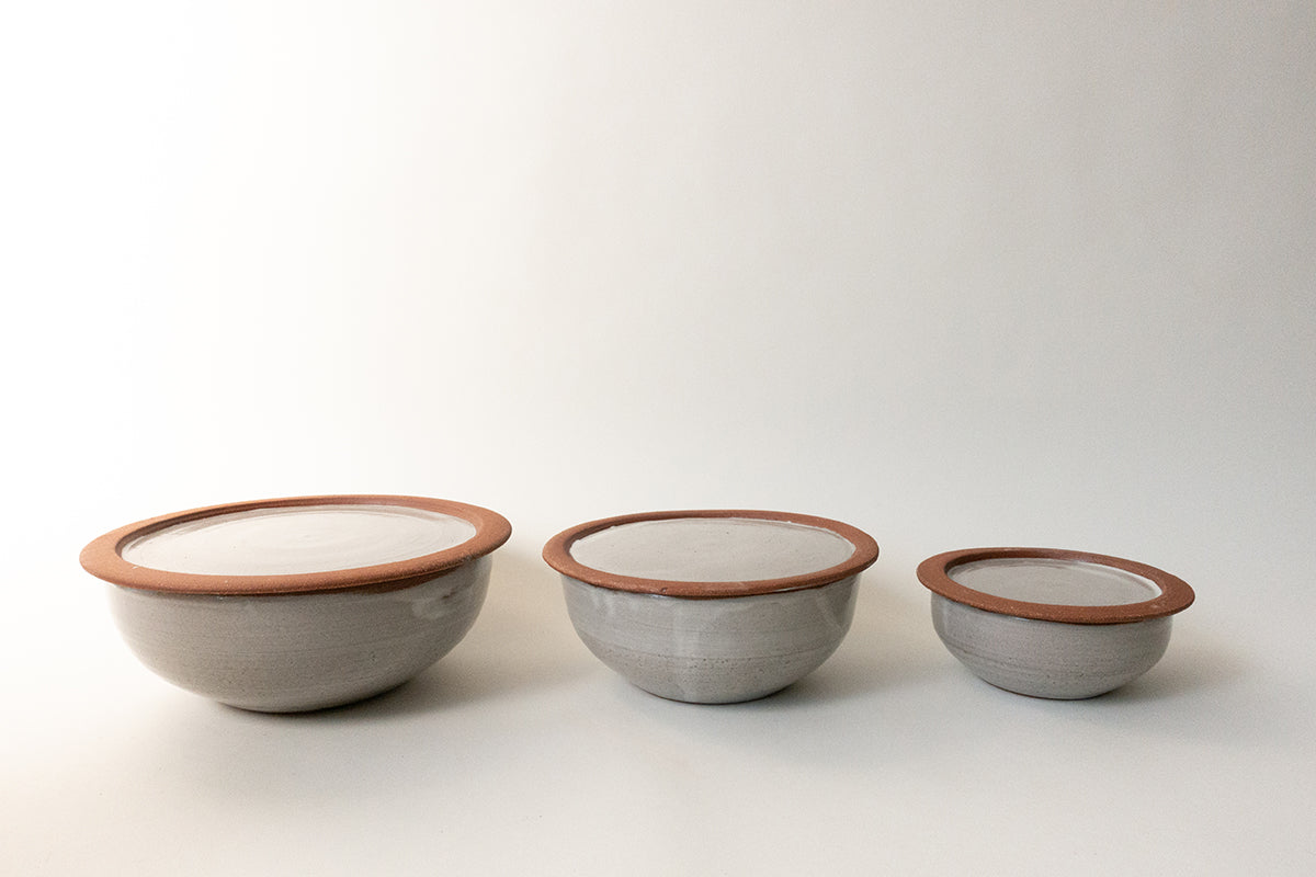 Stoneware storage bowls