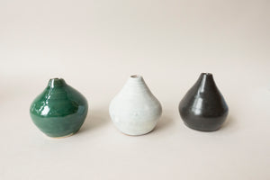 Stoneware Green Bud Vase