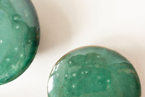 Green Stoneware Jar